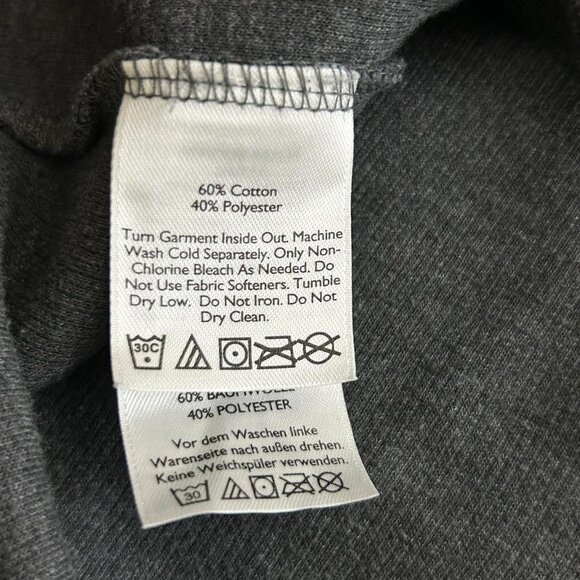 Eddie Bauer Mock Neck Sweatshirt Mens XL Tall Gray Quarter Zip Pullover - Picture 4 of 7